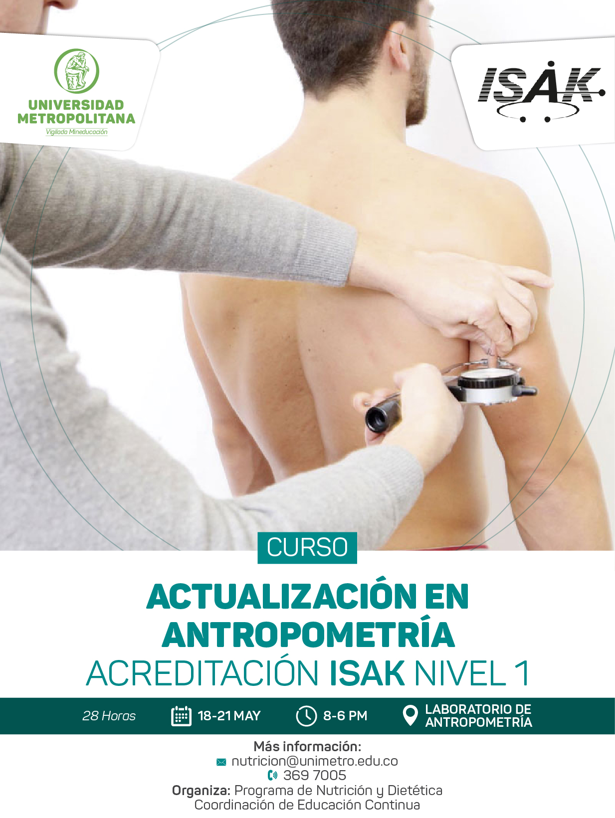 CURSO ACTUALIZACIÓN EN ANTROPOMETRÍA ACREDITACIÓN ISAK NIVEL 1