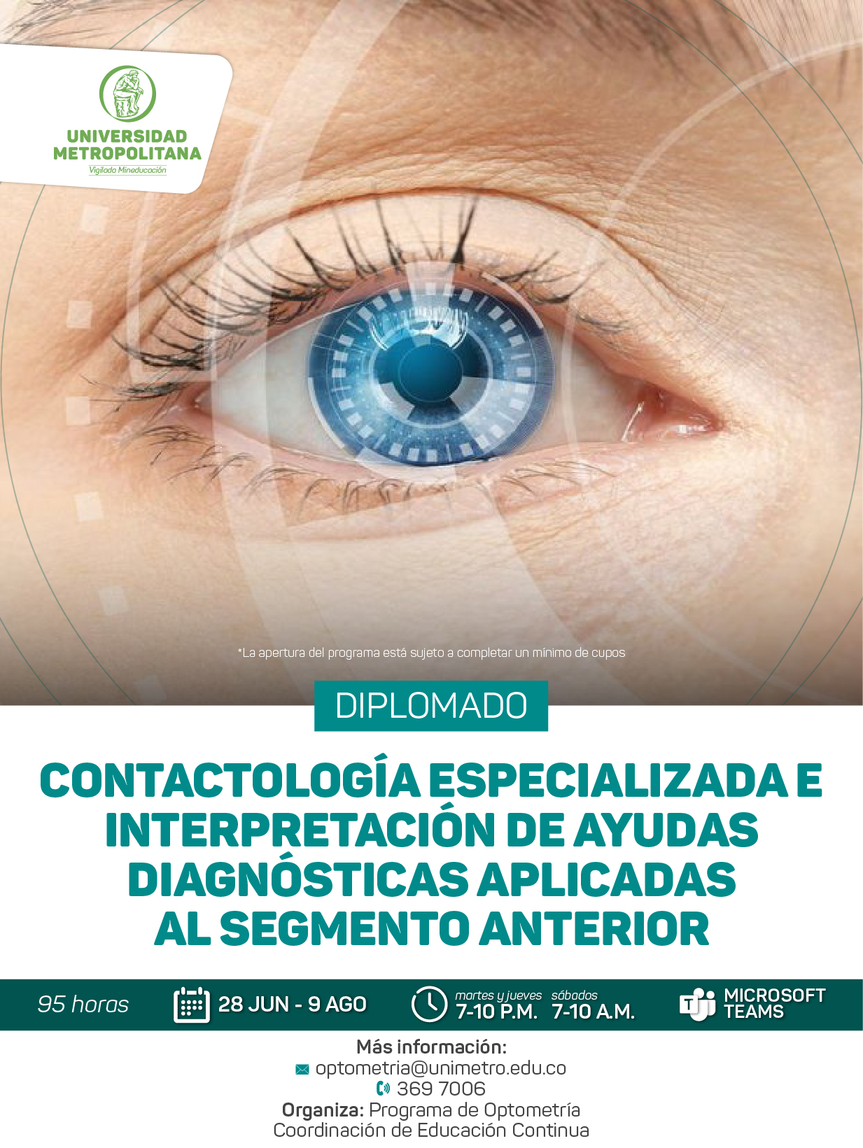 Diplomado Contactología Especializada e Interpretación de Ayudas Diagnósticas Aplicadas al Segmento Anterior