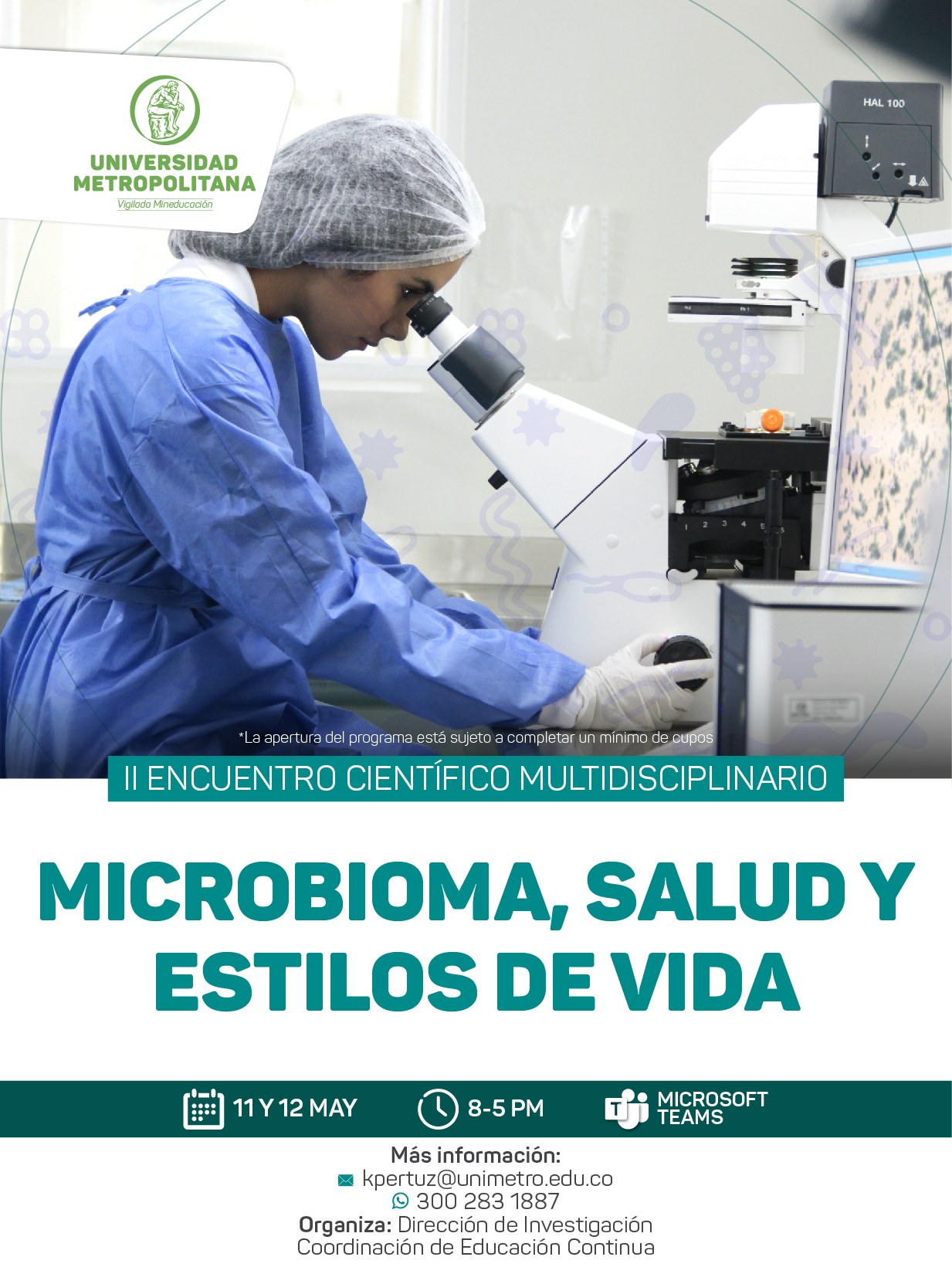 II ENCUENTRO CIENTÍFICO MULTIDISCIPLINARIO MICROBIOMA, SALUD Y ESTILOS DE VIDA