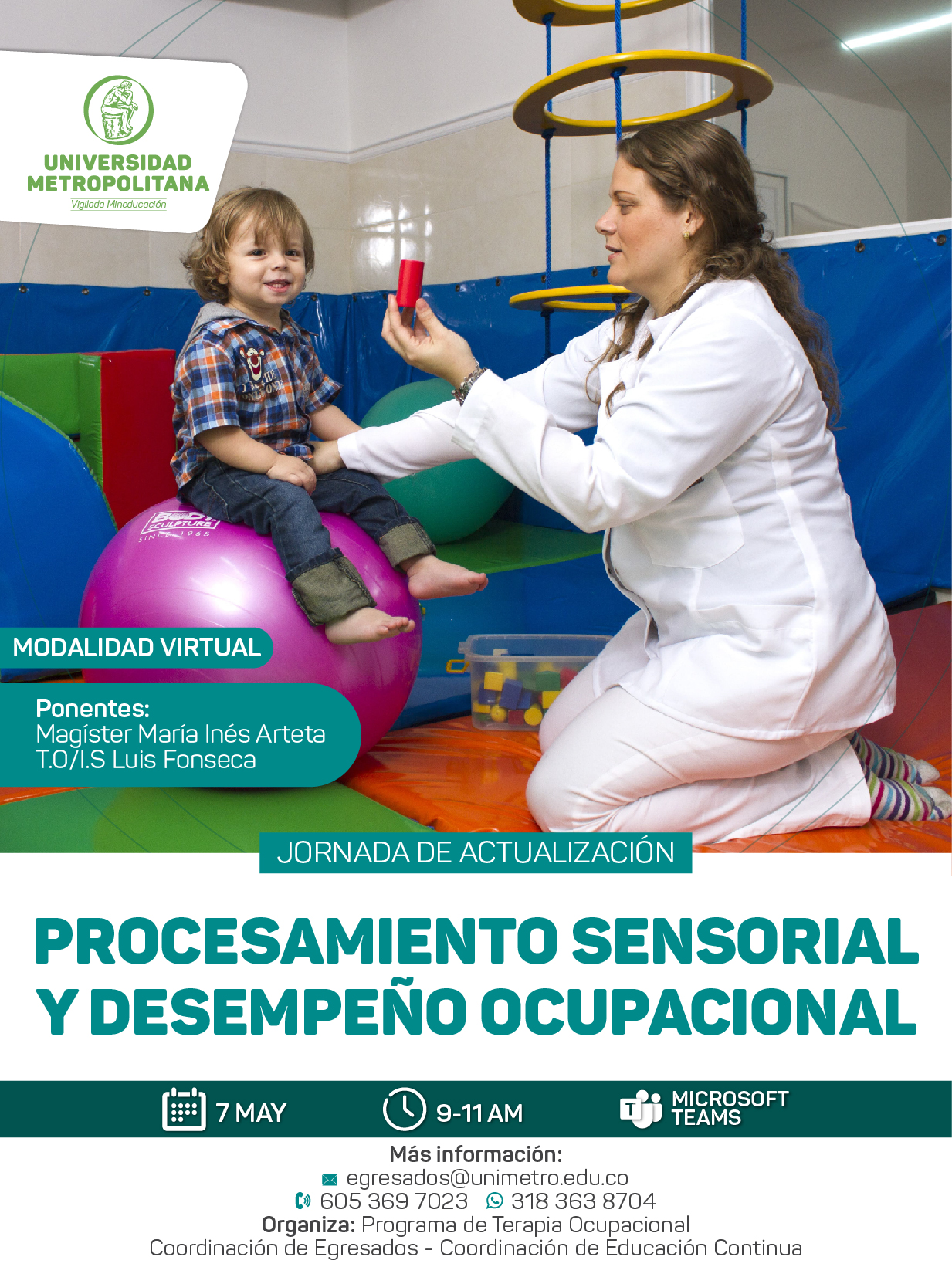 JORNADA DE ACTUALIZACIÓN PROCESAMIENTO SENSORIAL Y DESEMPEÑO OCUPACIONAL
