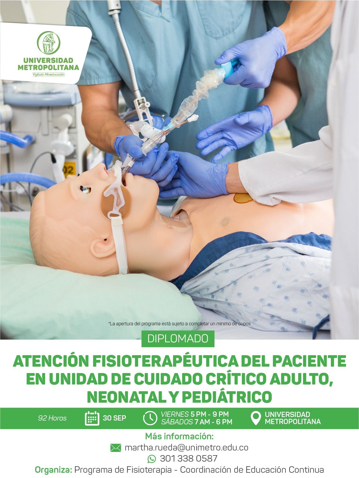 Diplomado Atención Fisioterapéutica Paciente en Cuidado Crítico
